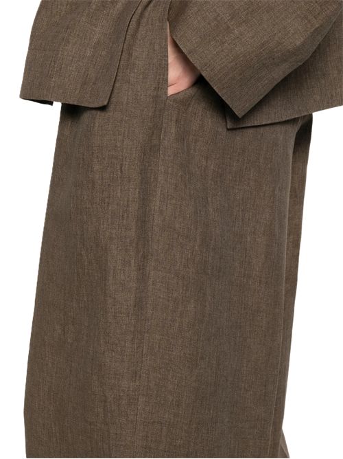 RÓHE patalone relaxed drawstring marrone Róhe | 419-30-037240 BROWN MELANGE